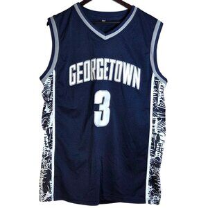 Georgetown Iverson #3 Basketball Jersey XL Navy Blue Unbranded